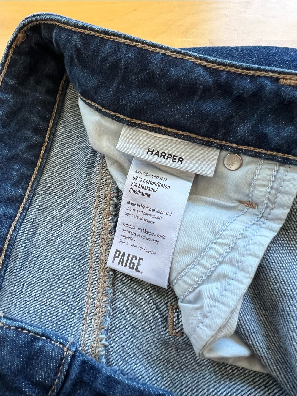 PAIGE Harper Indigo Zip-Front Jeans - Picture 7 of 7